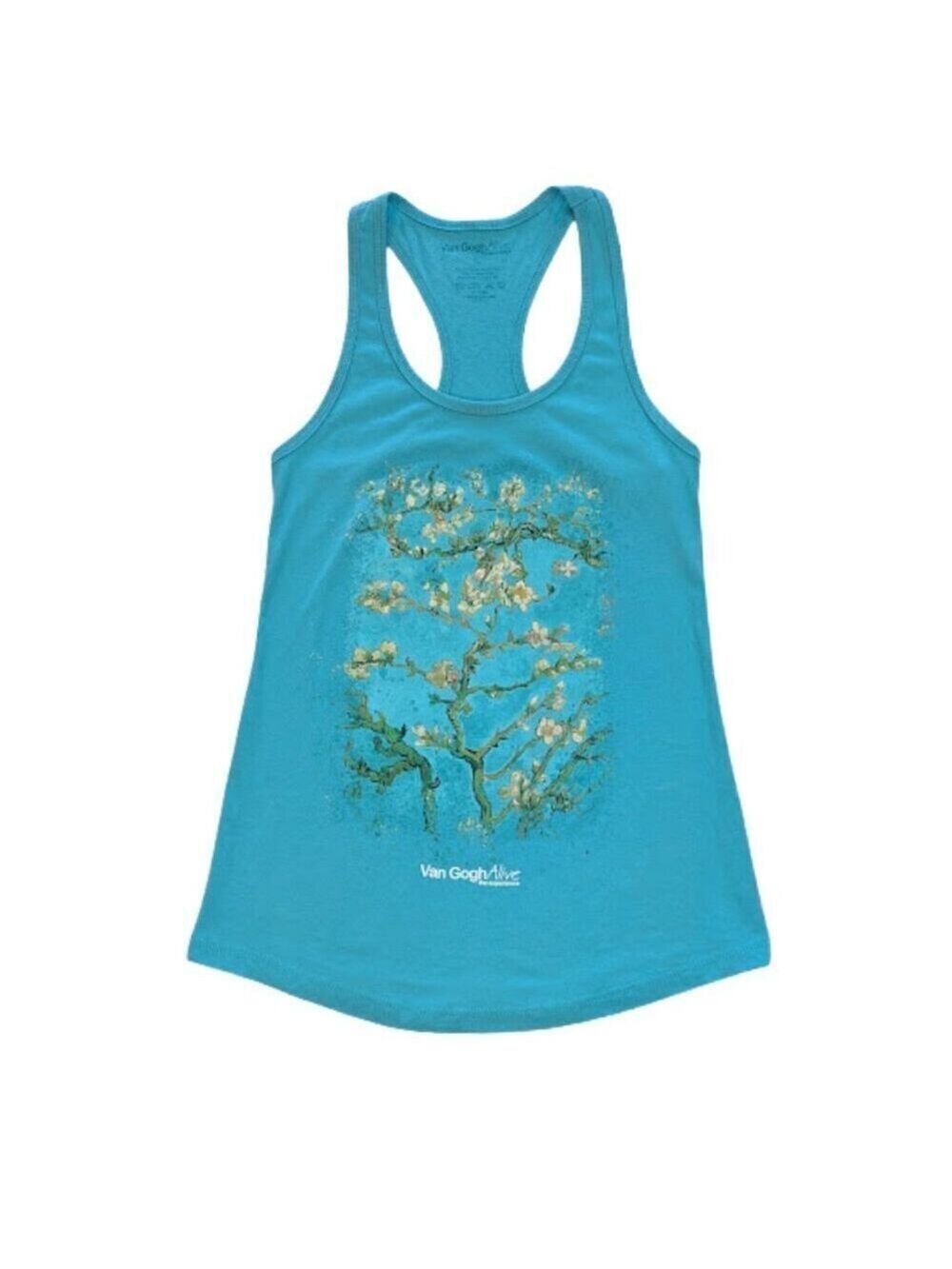 Van Gogh Alive Almond Blossom Teal Tank Top *SZ Small